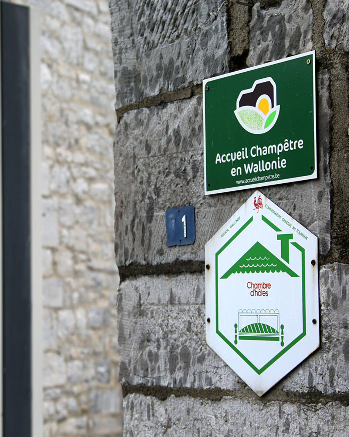 Plaque logo accueil champêtre en wallonie
