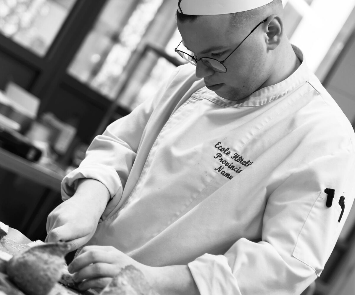 élève cuisinier école hôtelière de Namur gastronomie Coq de Cristal 2022 concours