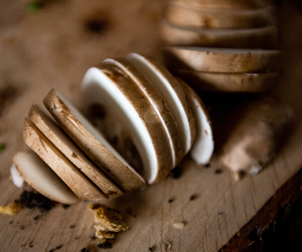 champignon découpe ingrédient