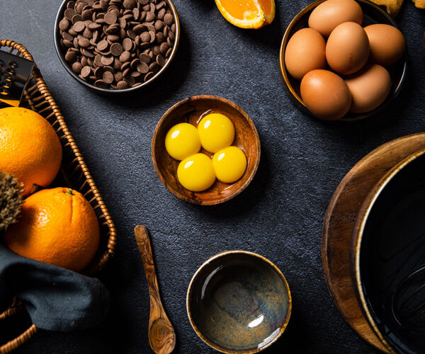 oeufs copeaux chocolat oranges dessert préparation