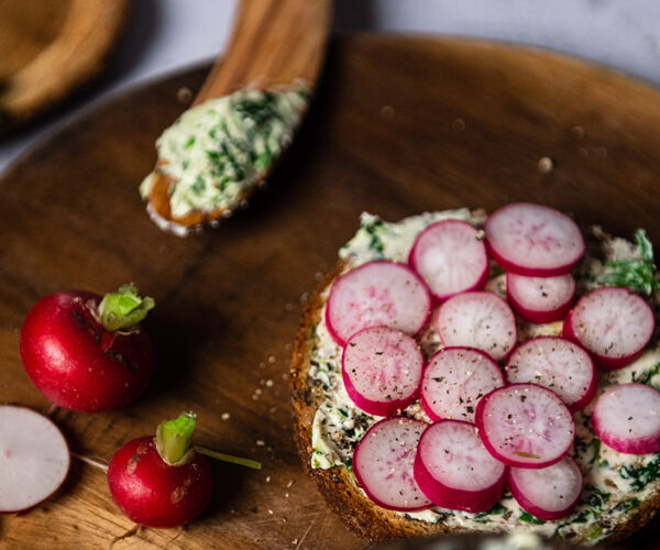 beurre végétal fanes radis recette